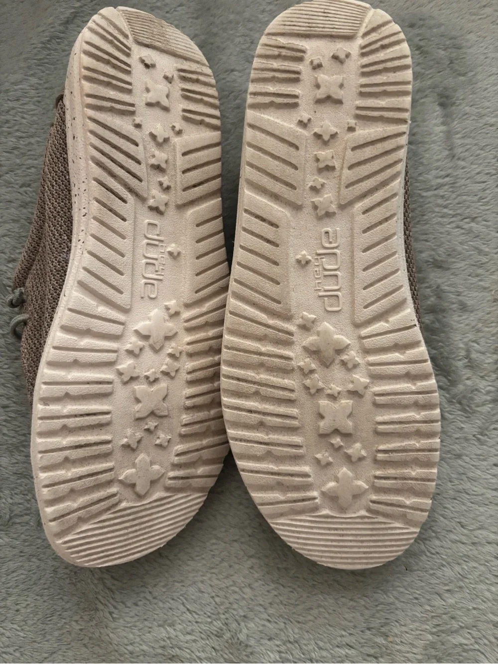 Hey Dude kid’s Woven Slip-On Loafers in Taupe with Orange Lining